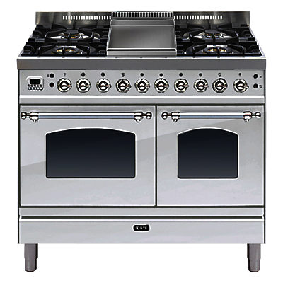 ILVE PDN100FMP Milano Freestanding Dual Fuel Range Cooker Stainless Steel
